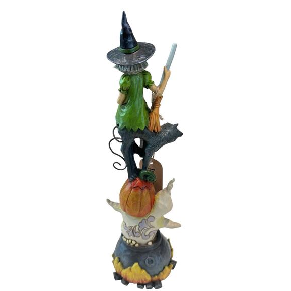 Jim Shore " Recipe For Fright" Halloween #6006698 Witches Brew By ENESCO NEW - Picture 9 of 10